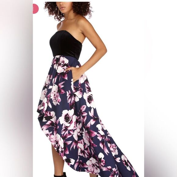 Speechless Strapless Cocktail Dress multicolor size 3 - Picture 3 of 13